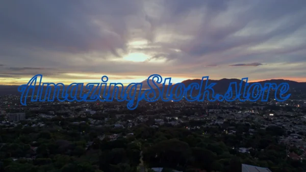 San Salvador sunrise, over the city.